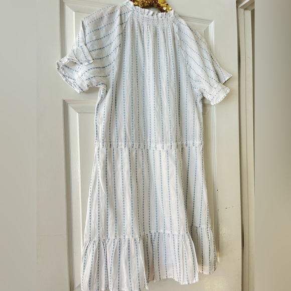 Anthropologie Paige Ari White Blue Striped Dress - Picture 4 of 6